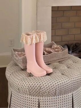 ISO For love and lemons brigitta rain boots pink